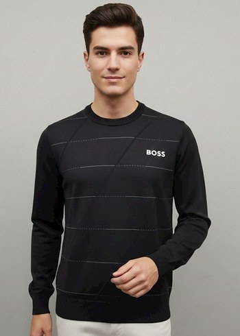 HUGO BOSS Beyaz Erkek Sweatshirt ORİJİNAL KAREKODLU ÜRÜN - Görsel 5