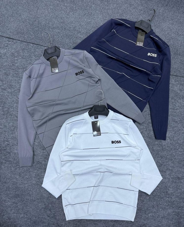 HUGO BOSS Beyaz Erkek Sweatshirt ORİJİNAL KAREKODLU ÜRÜN - Görsel 3