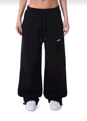 Siyah Kadın Erkek Baggy Streetwear Rahat Eşofman Altı - Görsel 4