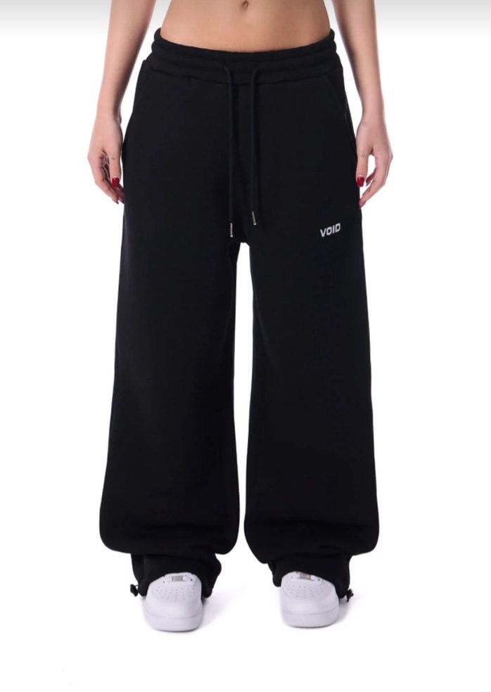 Siyah Kadın Erkek Baggy Streetwear Rahat Eşofman Altı - Görsel 4