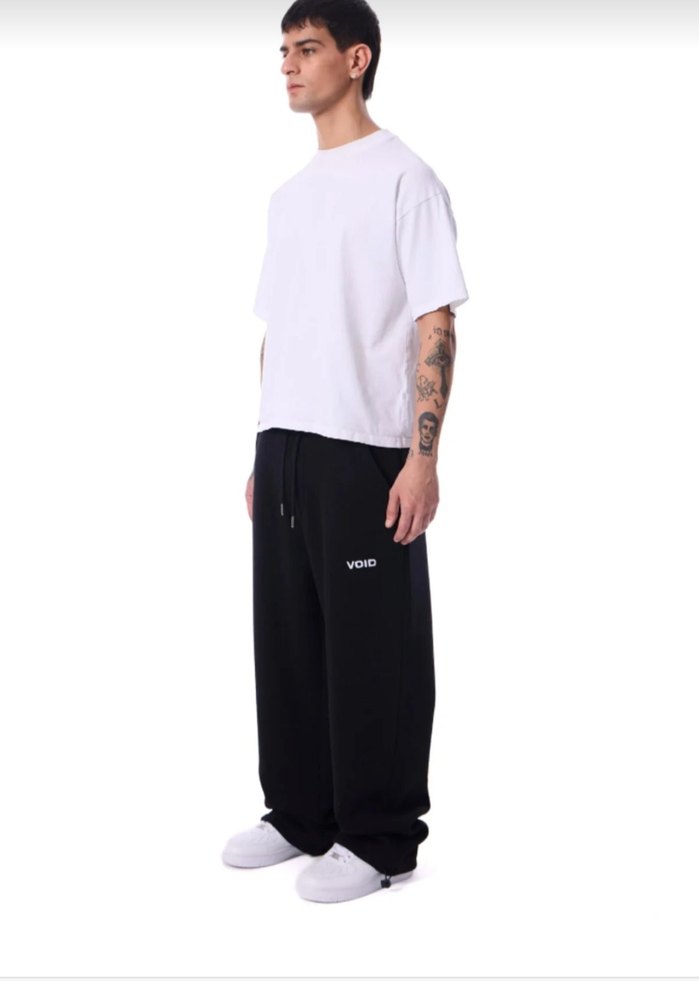 Siyah Kadın Erkek Baggy Streetwear Rahat Eşofman Altı - Görsel 3