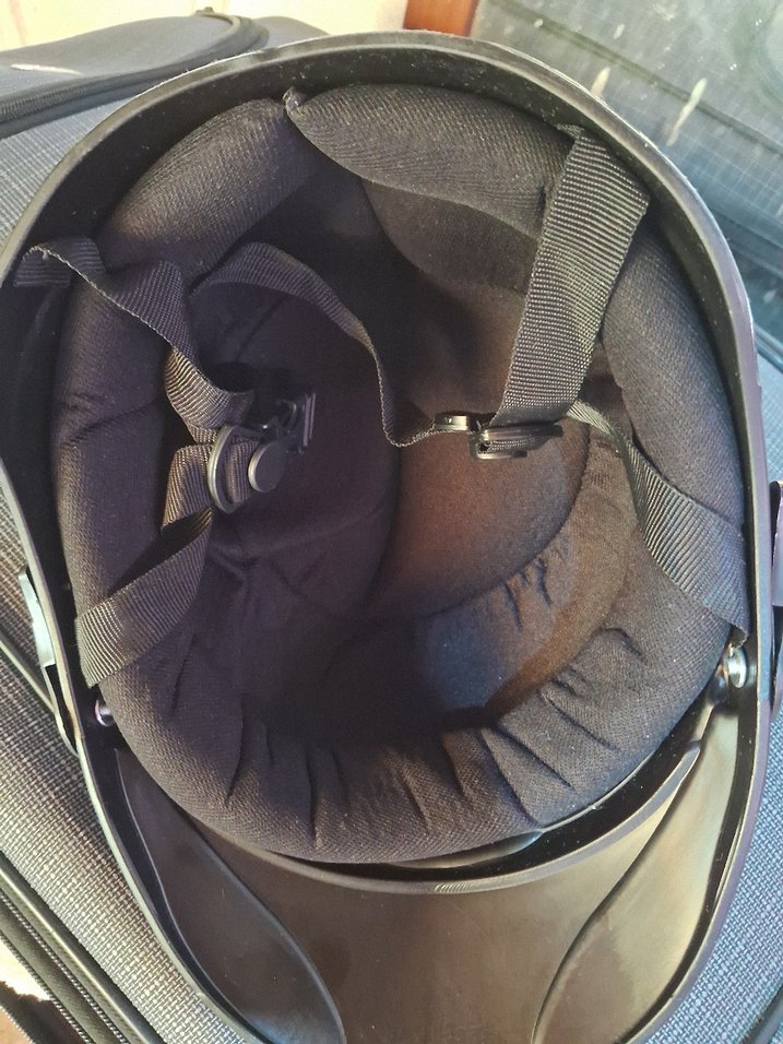 Kemerli Siyah Biker Motosiklet Kaskı - Görsel 2