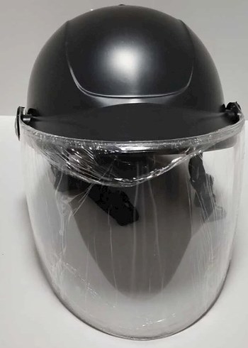 Siyah Minimalist Biker Motosiklet Kaskı - Görsel 3