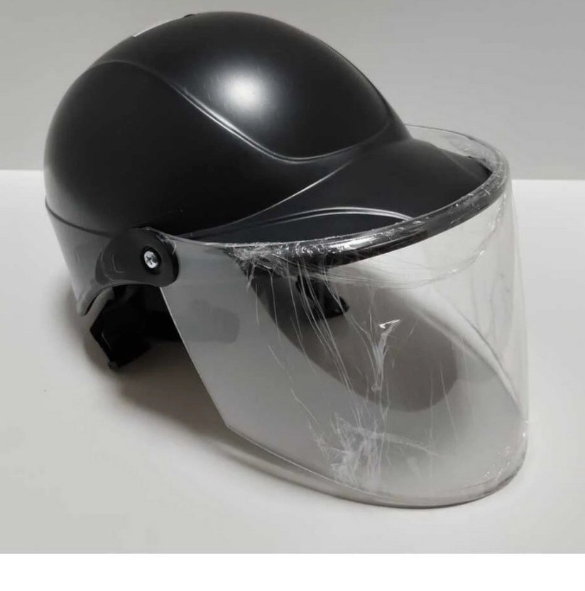 Siyah Minimalist Biker Motosiklet Kaskı - Görsel 4