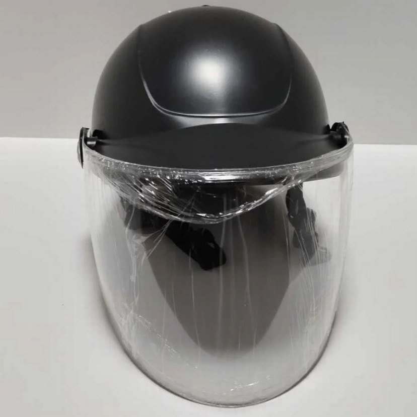 Siyah Minimalist Biker Motosiklet Kaskı - Görsel 3