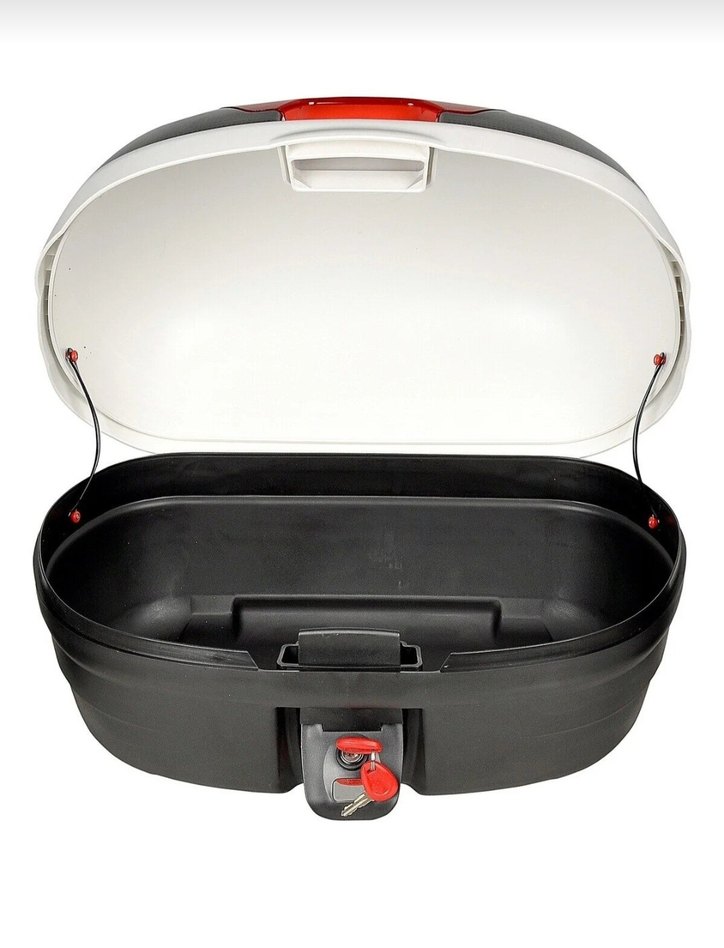 Beyaz Minimalist Motosiklet Bagajı - Görsel 4