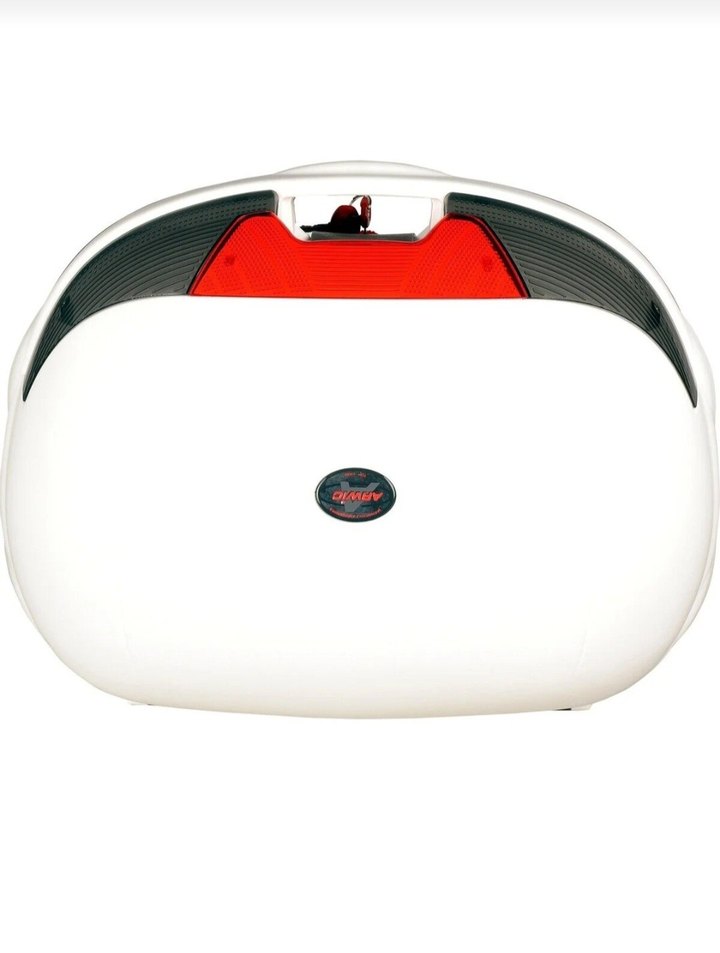 Beyaz Minimalist Motosiklet Bagajı - Görsel 3