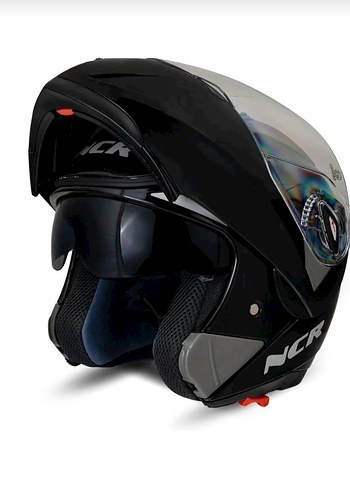 Parlak Siyah NCR Motosiklet Kaskı - Görsel 3