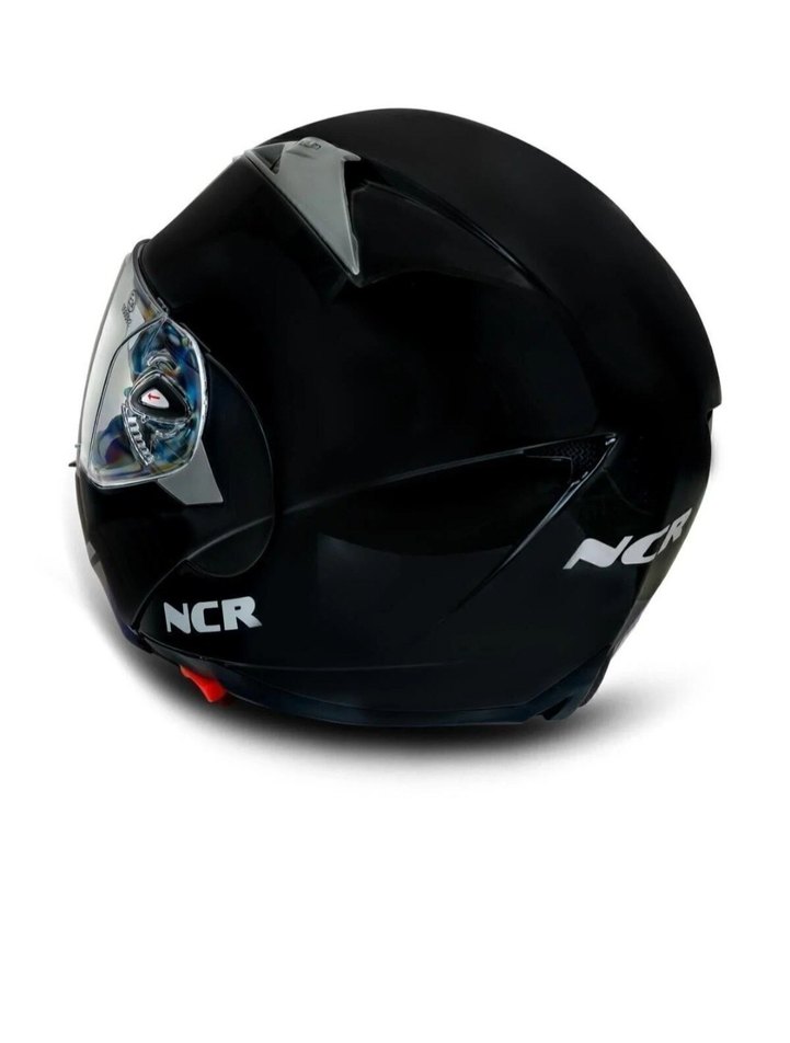 Parlak Siyah NCR Motosiklet Kaskı - Görsel 2