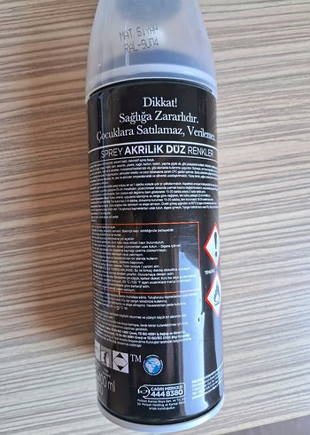 Polisan Akrilik Sprey Boya Siyah mat - Görsel 2