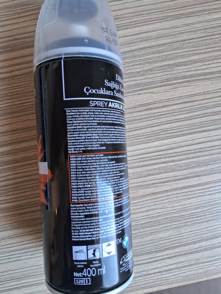 Polisan Akrilik Sprey Boya Siyah mat - Görsel 4