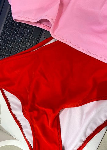 Gül detaylı mayokini - Görsel 5