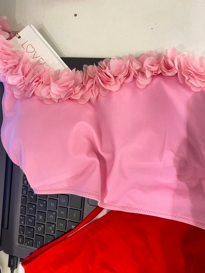 Gül detaylı mayokini - Görsel 4