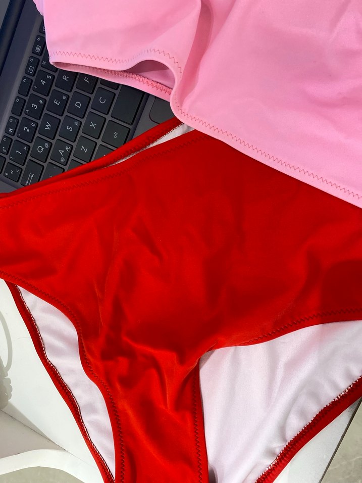 Gül detaylı mayokini - Görsel 5