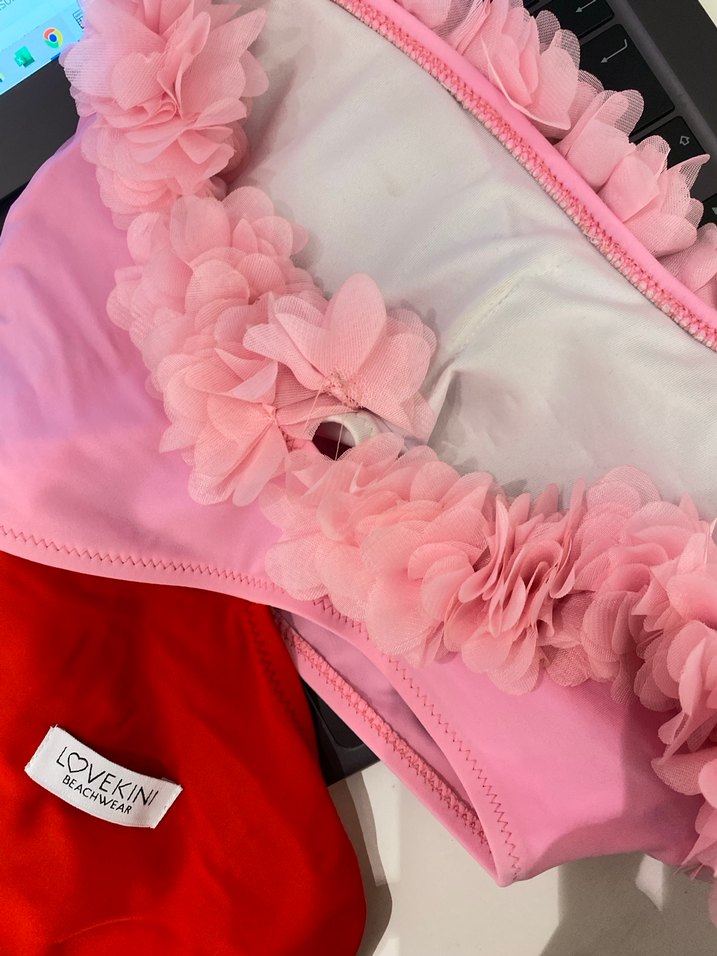 Gül detaylı mayokini - Görsel 2