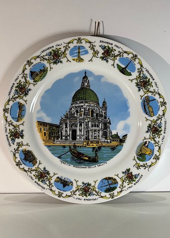 Beyaz İtalya Hatıra Dekoratif Tabak - Görsel 3