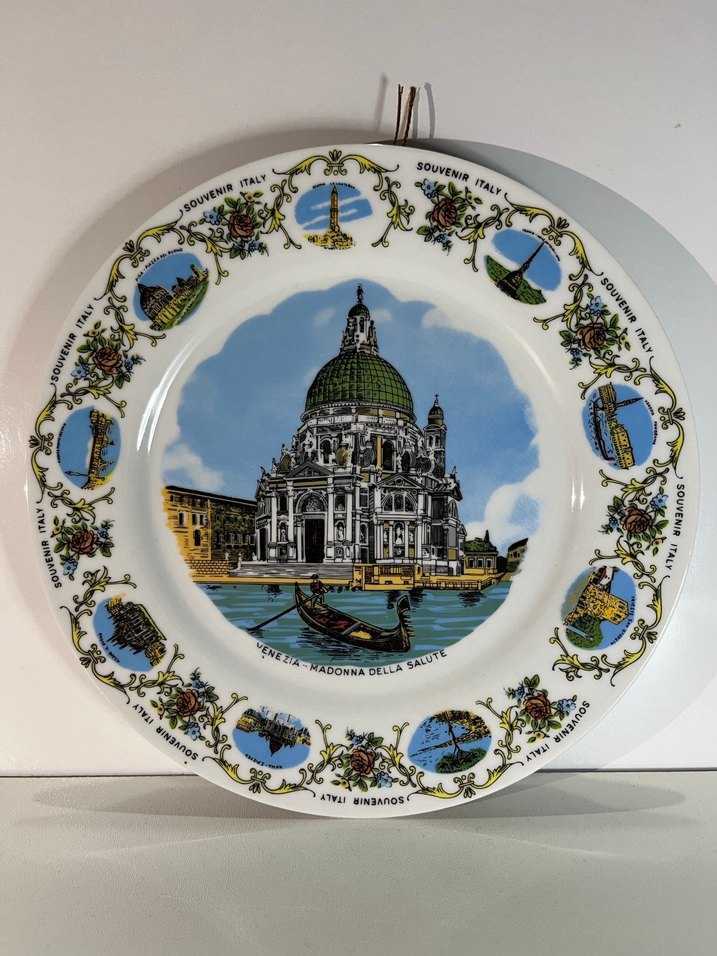 Beyaz İtalya Hatıra Dekoratif Tabak - Görsel 3