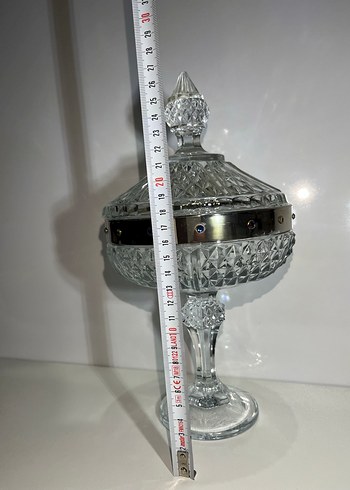 Parlak Beyaz Kristal Kapaklı şekerlik - Görsel 7