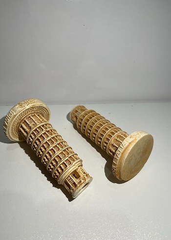 Bej Renk Eğik Kule Biblo Seti PİSA KULESİ - Görsel 5