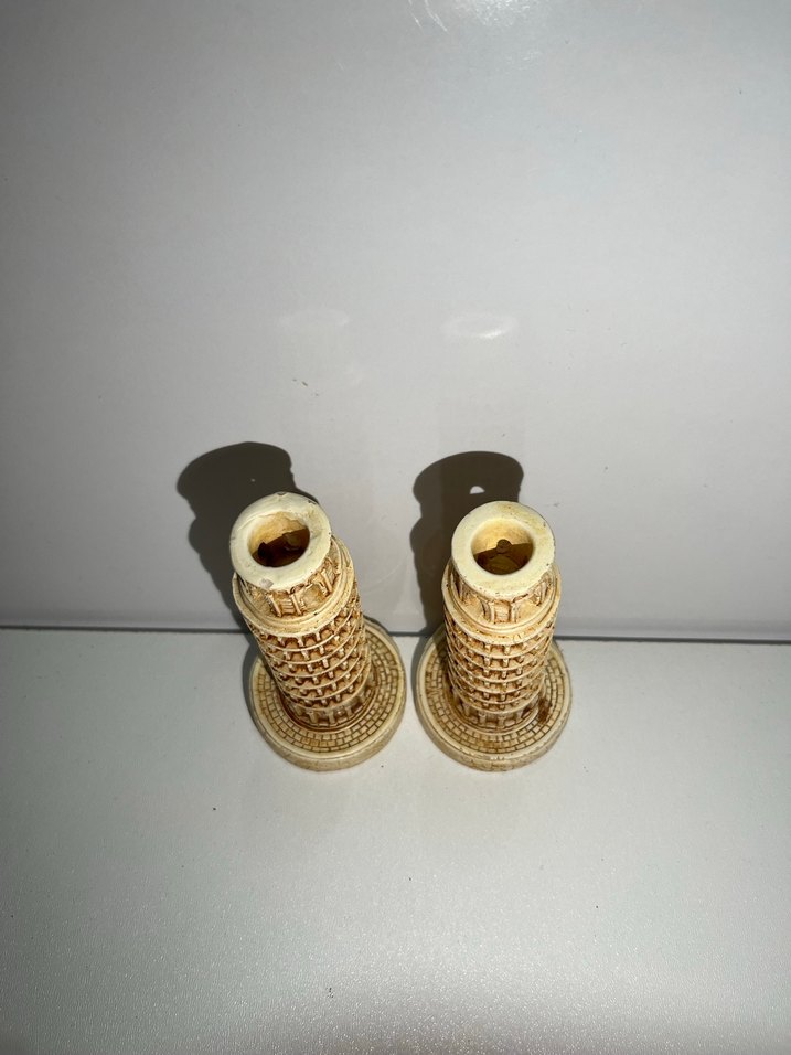 Bej Renk Eğik Kule Biblo Seti PİSA KULESİ - Görsel 4