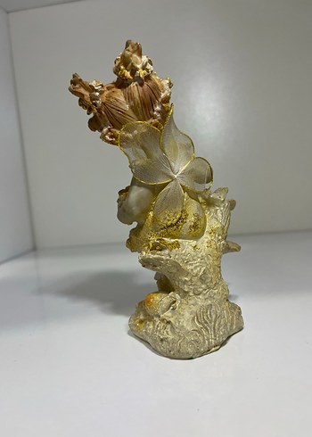 Çiçekli Taçlı Beyaz Renkli peri kızı biblo - Görsel 2