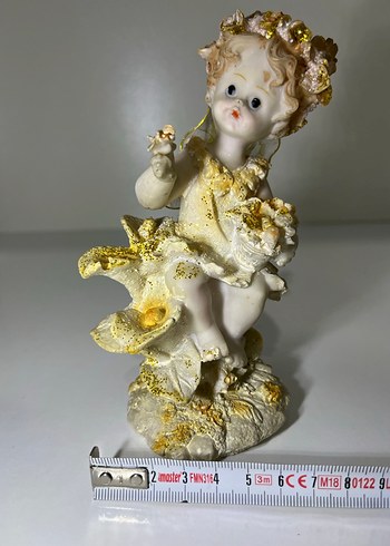 Çiçekli Taçlı Beyaz Renkli peri kızı biblo - Görsel 3