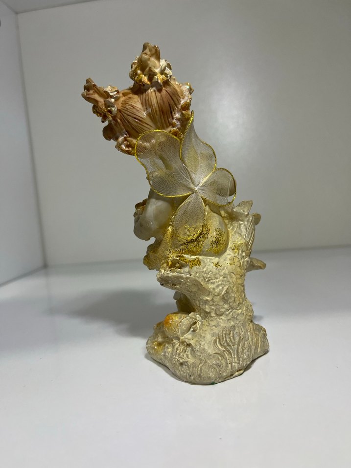 Çiçekli Taçlı Beyaz Renkli peri kızı biblo - Görsel 2