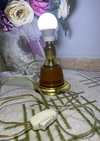 Ahşap ve Metal Masa Lambası Beyaz Işık - Görsel 8