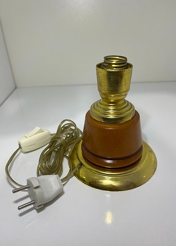 Ahşap ve Metal Masa Lambası Beyaz Işık - Görsel 2