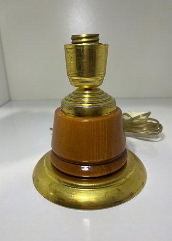 Ahşap ve Metal Masa Lambası Beyaz Işık - Görsel 3