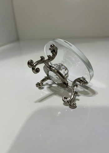 Parlak Beyaz Kristal Mumluk sunumluk - Görsel 3