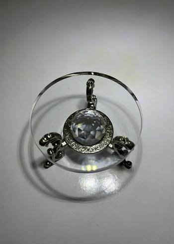 Parlak Beyaz Kristal Mumluk sunumluk - Görsel 2