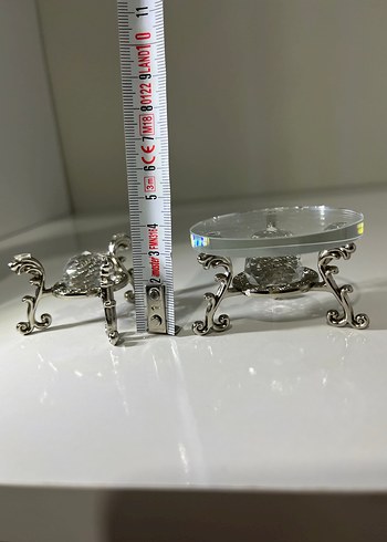 Parlak Beyaz Kristal Mumluk sunumluk - Görsel 7