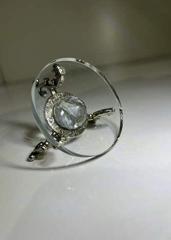 Parlak Beyaz Kristal Mumluk sunumluk - Görsel 4