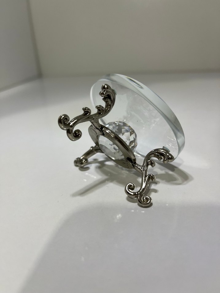 Parlak Beyaz Kristal Mumluk sunumluk - Görsel 3