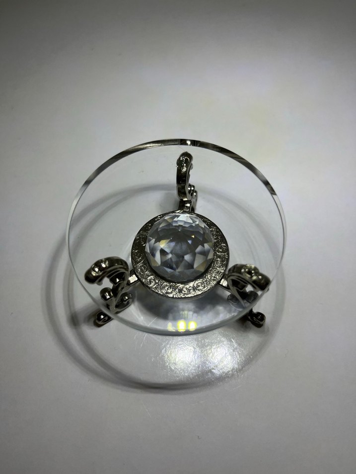 Parlak Beyaz Kristal Mumluk sunumluk - Görsel 2