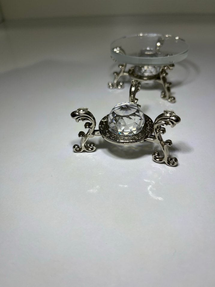 Parlak Beyaz Kristal Mumluk sunumluk - Görsel 5