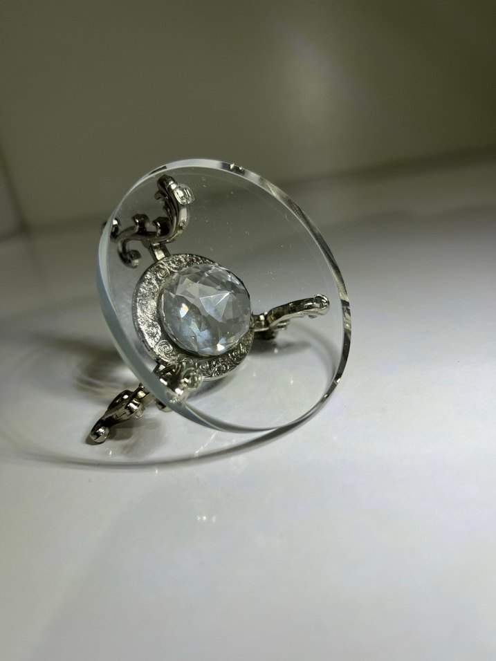 Parlak Beyaz Kristal Mumluk sunumluk - Görsel 4