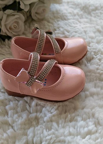 Pembe Tokalı Yılan Desenli Kız Babet - Görsel 2