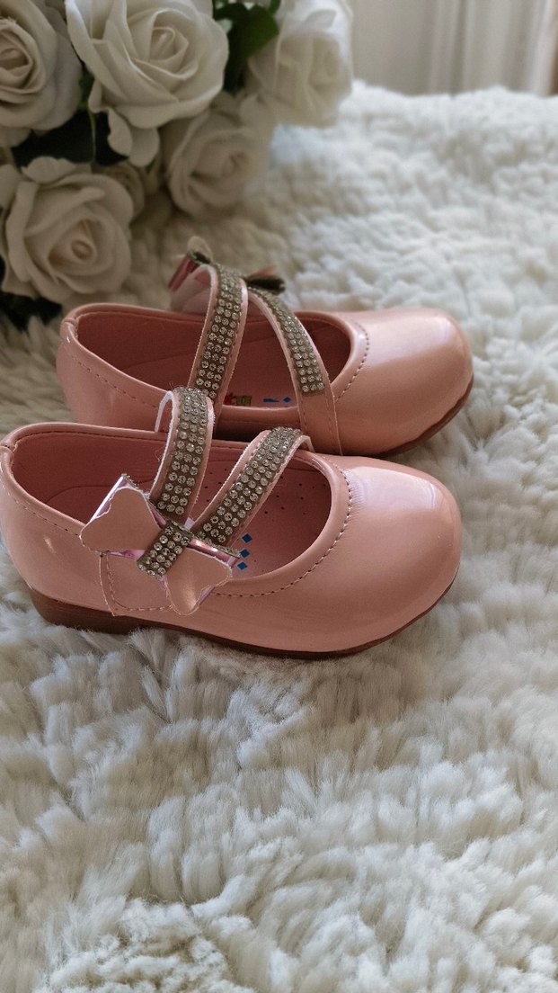 Pembe Tokalı Yılan Desenli Kız Babet - Görsel 2