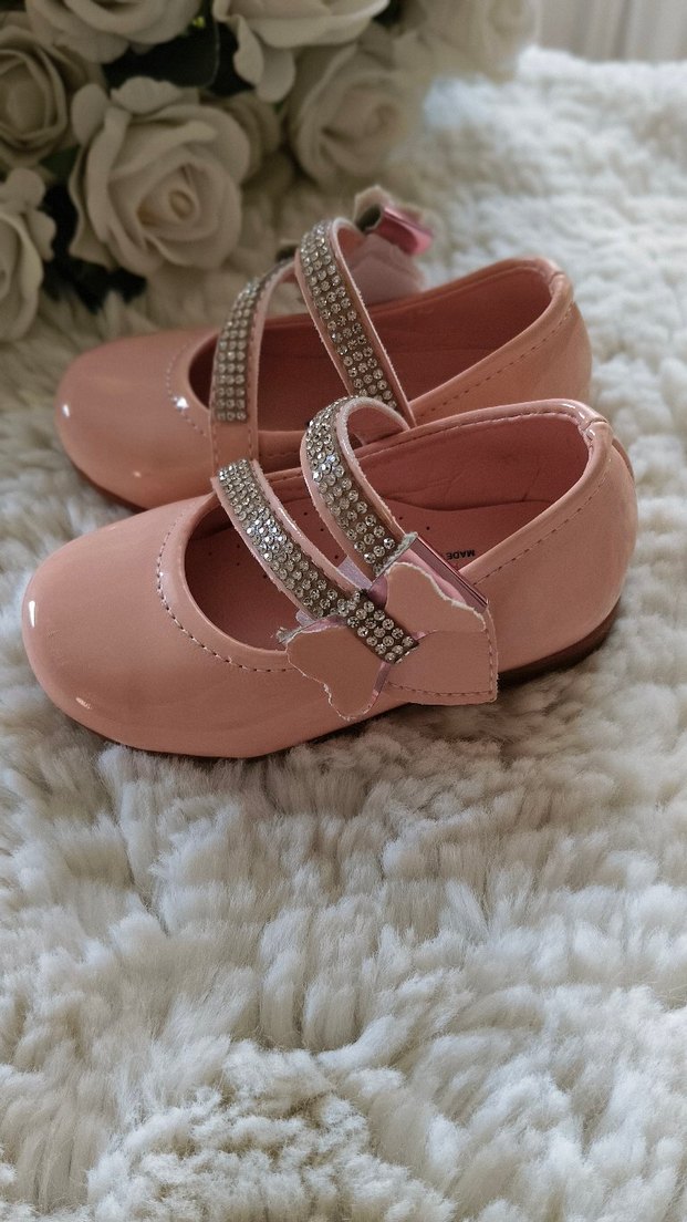 Pembe Tokalı Yılan Desenli Kız Babet - Görsel 4