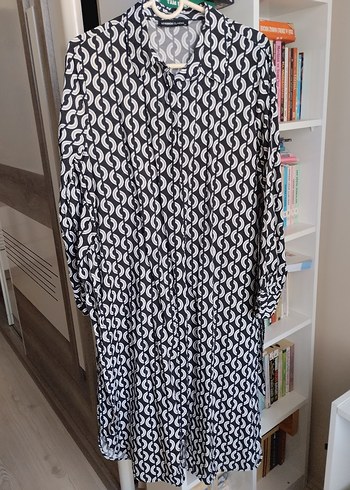 Gri Desenli Uzun Hamile Tunik - Görsel 2