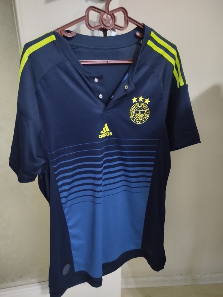 adidas orjinal fenerium dan alınma Erkek Lacivert Düğmeli Tişört - Görsel 2