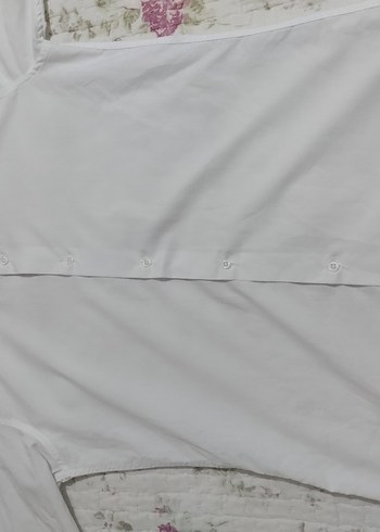 Erkek Beyaz Pamuklu Düğmeli Gömlek - Görsel 5