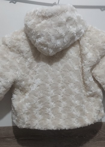 Kız Çocuk Beyaz Kürk Detaylı Ceket - Görsel 3