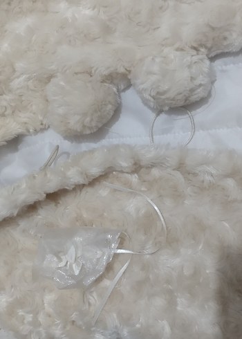 Kız Çocuk Beyaz Kürk Detaylı Ceket - Görsel 8