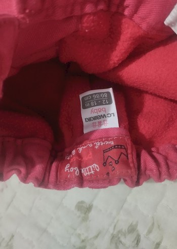 Düğmeli Pembe Kız Çocuk Pantolonu,
içi polar - Görsel 6