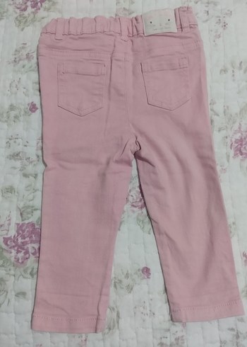 Kız Çocuk Düğmeli Pembe Pantolon - Görsel 4