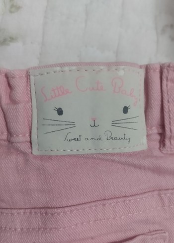 Kız Çocuk Düğmeli Pembe Pantolon - Görsel 3