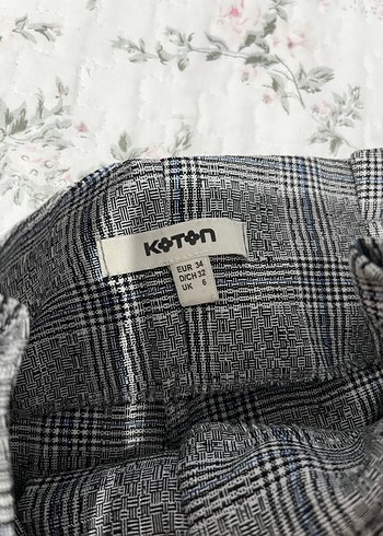 Kadın Gri Kuşaklı Kumaş Pantolon - Görsel 2